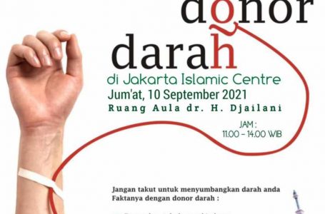 DONOR DARAH BERSAMA PMI DI JAKARTA ISLAMIC CENTRE