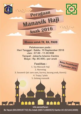 IKUTILAH KEGIATAN MANASIK HAJI ANAK TAHUN 2016