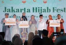 DITEMANI SANG ISTRI, GUBERNUR PRAMONO HADIRI JAKARTA HIJAB FEST 2026 DI PASAR TANAH ABANG
