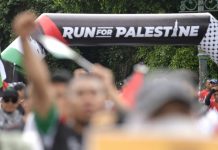 RIBUAN WARGA PADATI TITIK NOL YOGYA IKUTI RUN FOR PALESTINE